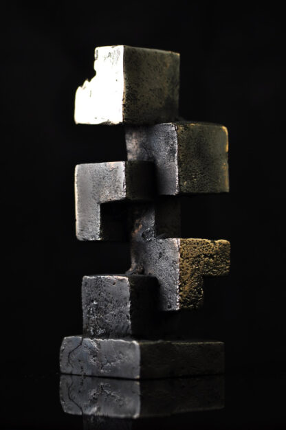 5 kuber - bronzeskulptur