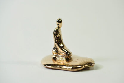 Meditation - bronzefigur.