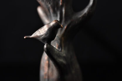 Fugle i træet - Bronzeskulptur