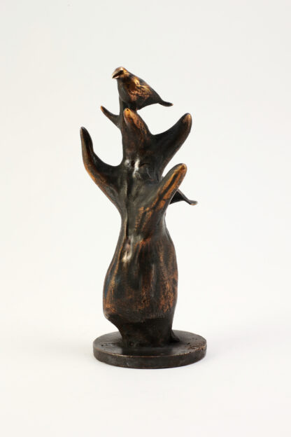 Fugle i træet - Bronzeskulptur