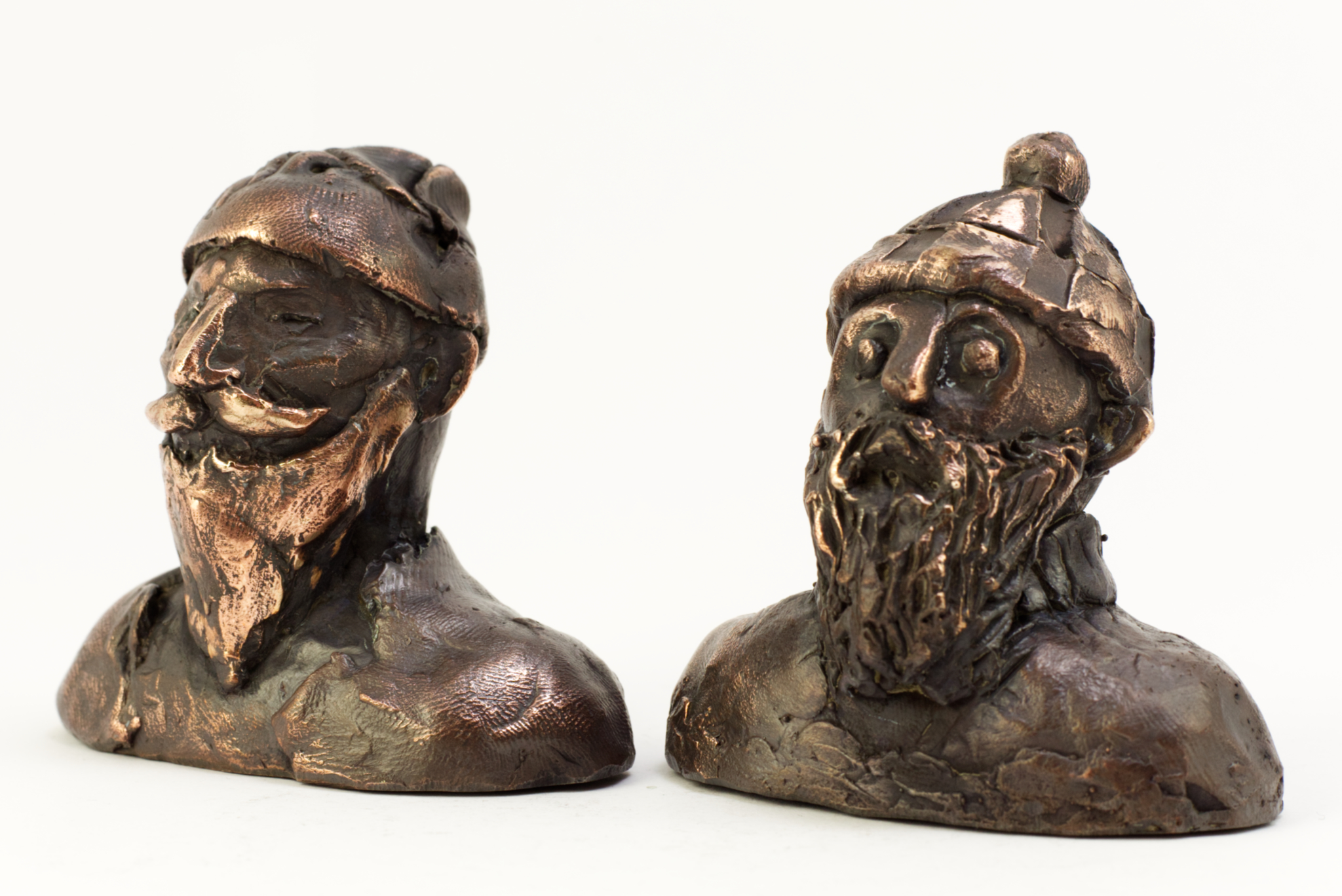To mænd - Bronzeskulpturer
