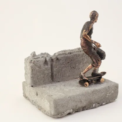 Skater - Bronzeskulptur