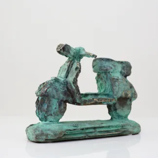 Scooter - Bronzeskulptur af Bo Kalvslund