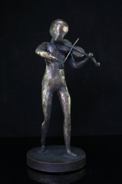 Violinspiller - bronzefigur af Bo Kalvslund