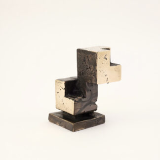 2 kuber - Bronzeskulptur af Bo Kalvslund