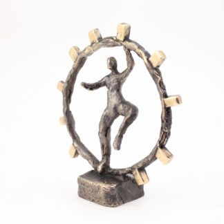 Solhjul - Bronze skulptur af Bo Kalvslund