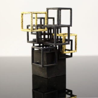 Kubeskyen - Bronzeskulptur af Bo Kalvslund - 1