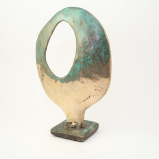 Abstrakt skulptur i bronze