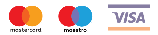 Betalingsmuligheder: Mastercard, Maestro og Visa